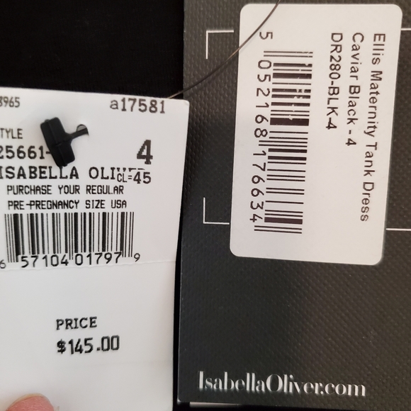 Black Isabella Oliver Maternity dress - Picture 2 of 7